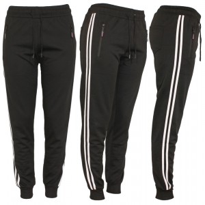 Men's Joggers, Zipper Pockets Black