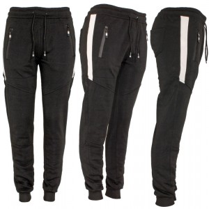 Men's Joggers, Zipper Pockets Black
