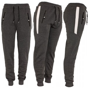 Men's Joggers, Zipper Pockets Charcole