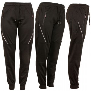 Men's Joggers, Zipper Pockets Black
