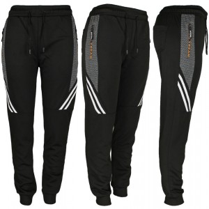 Men's Joggers, Zipper Pockets Black