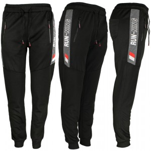 Men's Joggers, Zipper Pockets Black