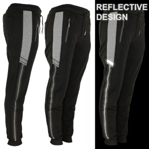 Men's Joggers, Zipper Pockets Black