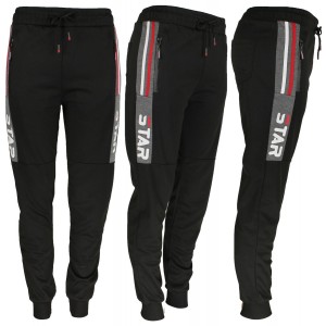 Men's Joggers, Zipper Pockets Black