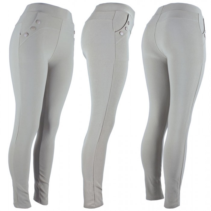 Womens Dress Pants 3 Button Gray